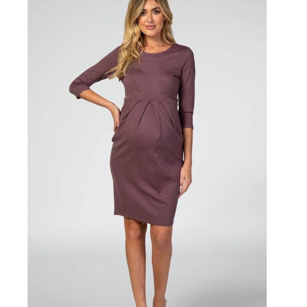 LA CLEF Purple Long Sleeve Dress